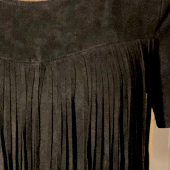 Skies are Blue- Stitch Fix Suede Fringe Top - Picture 4 of 5